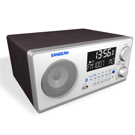 Sangean WR-22 Walnuss mit RDS, Bluetooth, USB und Fernbedienung