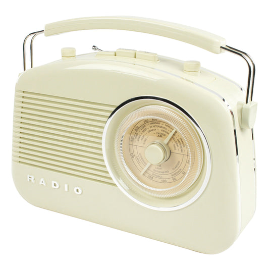 B-WARE - Retro-Design AM/FM-Radio Elfenbeinfarbig