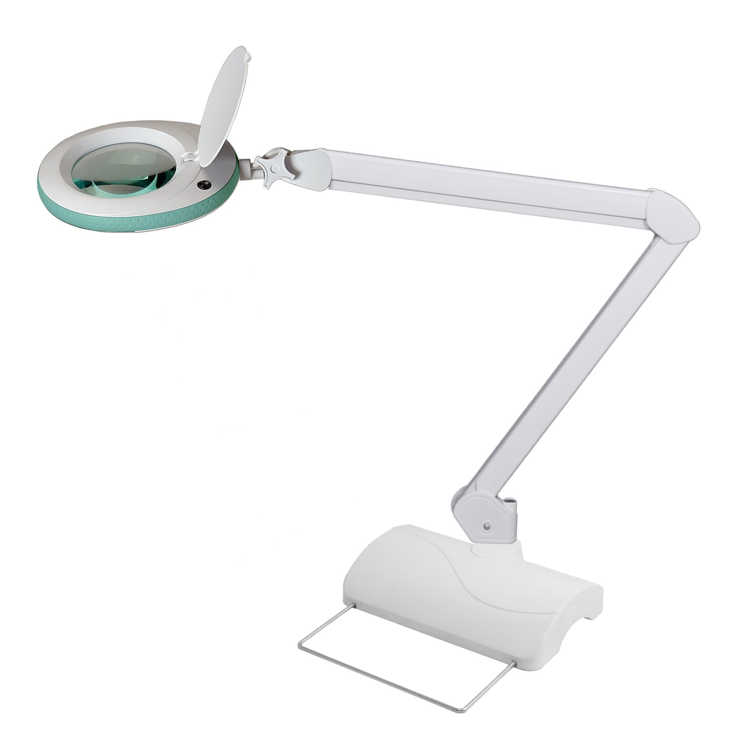 B-WARE - Lumeno 7213GN Lupenleuchte/Arbeitsplatzlampe grün mit Tischstativ 3 Dpt