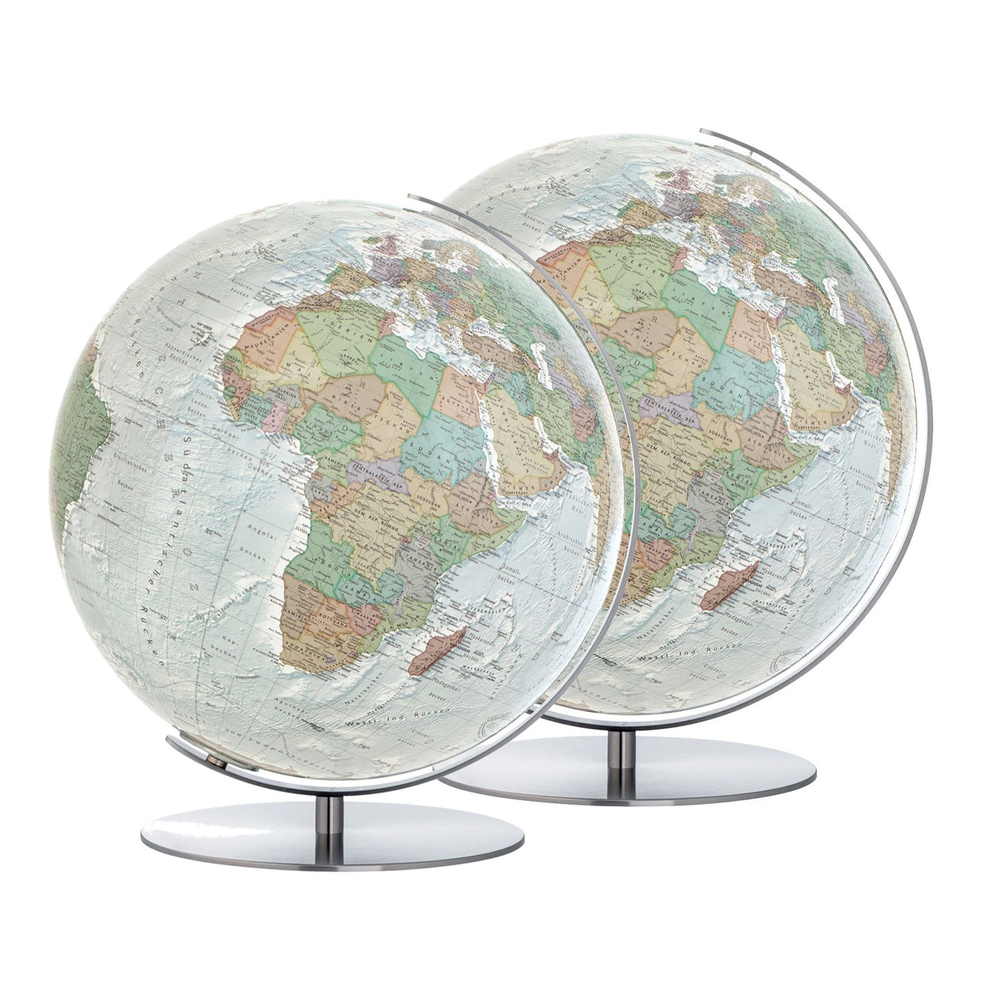 Globe lumineux Columbus Duo Alba D 34 cm, image de carte en anglais, différentes variantes