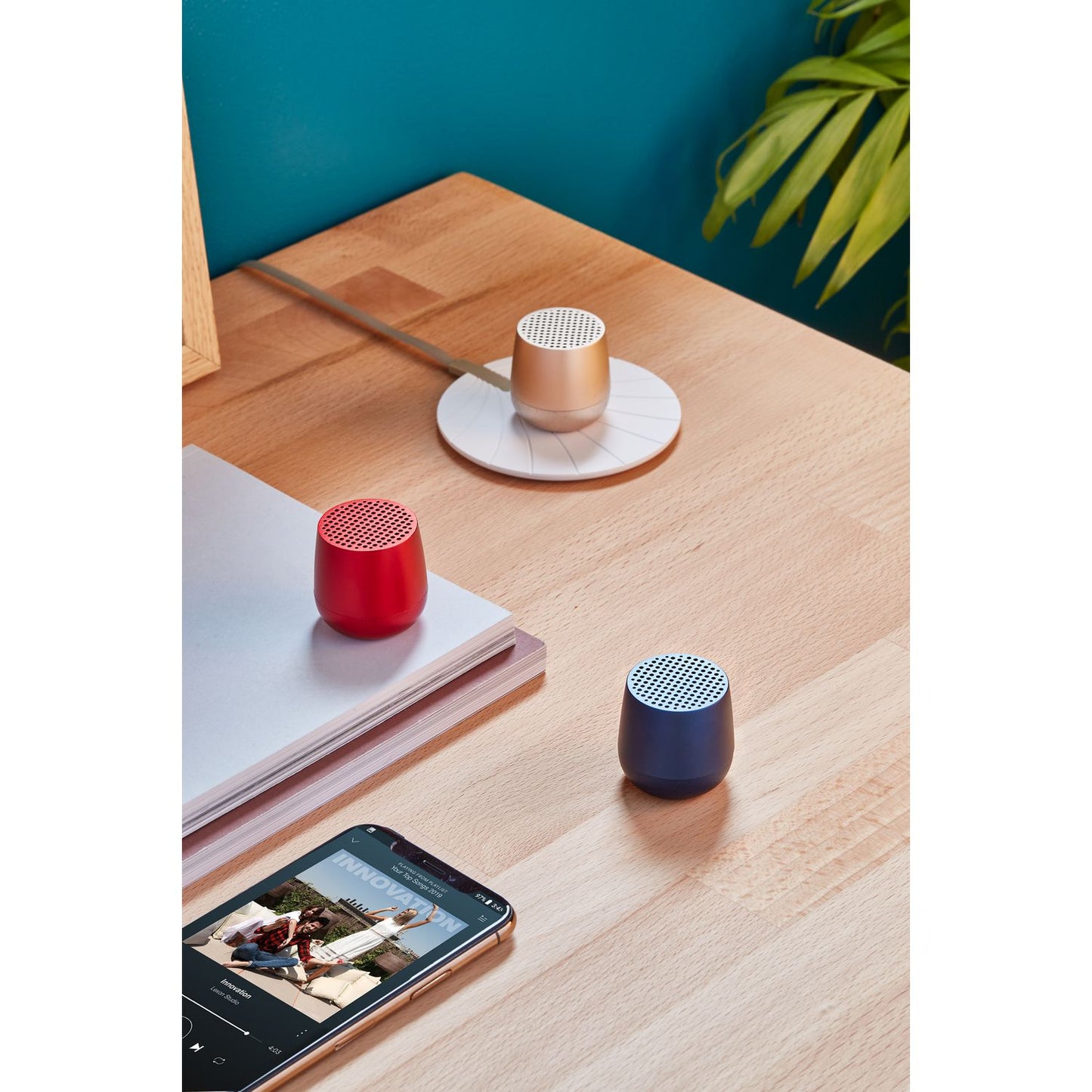 Lexon MINO+ mini haut-parleur Bluetooth TWS, Qi, différentes couleurs